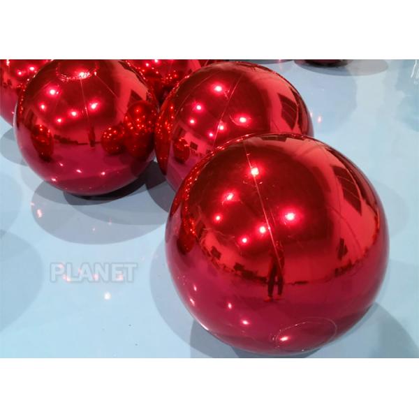 Quality Christmas Decorative Ball 60cm Red PVC Inflatable Mirror Ball for sale