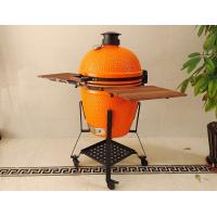 Quality 21.5 Inch SGS Charcoal Kamado Grill , Orange Ceramic Smoker Grill for sale