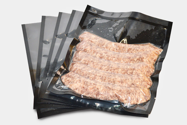 Quality Black Clear Chamber Vacuum Pouches 3 Mil For Meat Cheese Sausage Packaging for sale