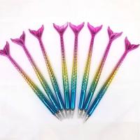 China Creative Mermaid Ballpoint Pens Cute Fish Tail School Office Pen Stationery gift factory