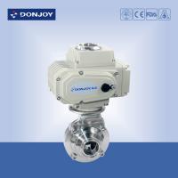 China 2 INCH 1.4301 butterfly Electric Sanitary Ball Valve with CIP clean function factory