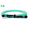 China OM3 12F MPO Trunk Cable Senko MPO female to MPO female 50 / 125um 3.0mm 5m LSZH Aque Low Insertion Loss factory