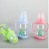 China Pink Blue Green Baby Feeding Bottle Custom Print Logo With Handles Free factory