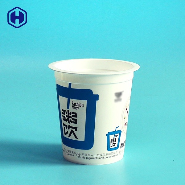 Quality Round Top IML Cup Food Grade Waterproof Plastic Yogurt Parfait Cups for sale