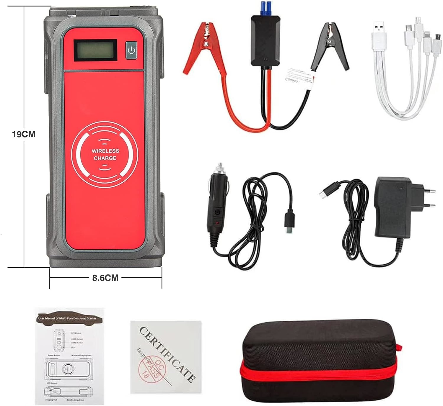 China Smart 20000 Amp 12v 24v Jump Starter Electronic With Lithium Battery factory