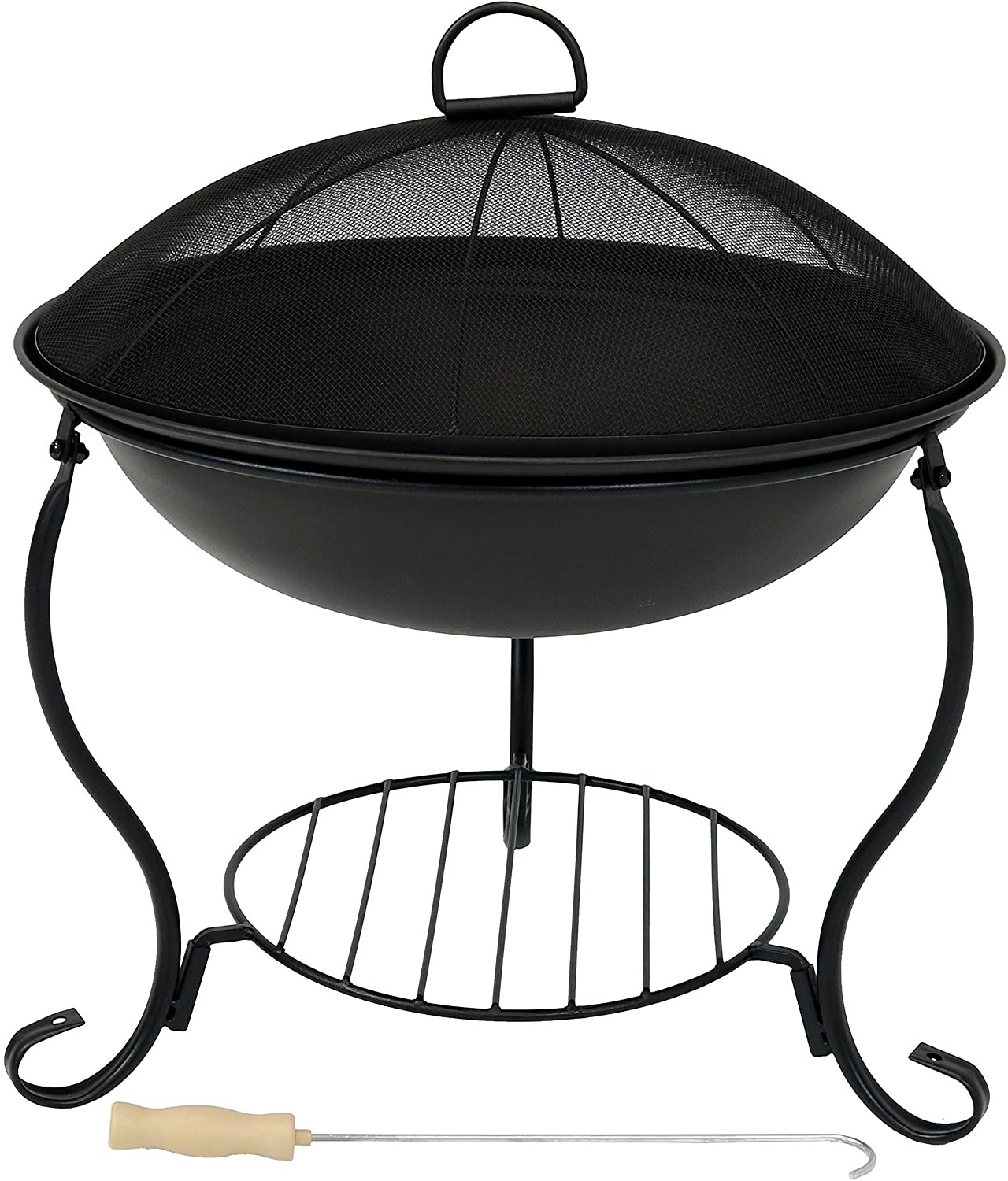 China Steel Brazier Bowl - Black Outdoor Wood Burning Fire Pit Wood Stove Patio Fireplace factory
