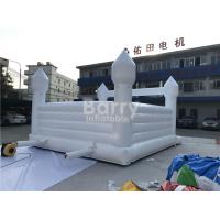 China Outdoor White Bounce House With Roof For Wedding Bouncy Castle For Party Inflatable Wedding Bounce House factory