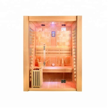 Quality Smartmak Up To 90 Degree 3 Person Cedar Wood Steam Sauna Room For Garden for sale