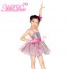 China Solo Confetti Dot Tops Kids Dance Clothes 2 Tones Organza Glitter Sequin Dress factory