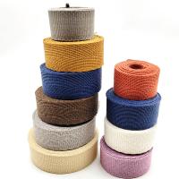 China GRS Herribone Woven Paper Ribbon Roll Plain Pattern Assorted Color Solid factory