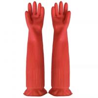 China XL Extra Long Cuff Latex Gloves 45CM 120G/Pair Kitchen Cleaning Glove factory