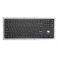 China Durable Black Rear Panel Mount Ruggedized Keyboard Industrial Keyboard With Trackball factory