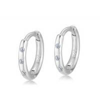 China 0.06ct Diamond Huggie Hoop Earrings 8mm 7mm 6mm size 1.3-1.5g Weight factory