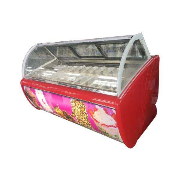 Quality Economical 20 Pans Sliding Door Gelato Display Freezer for sale