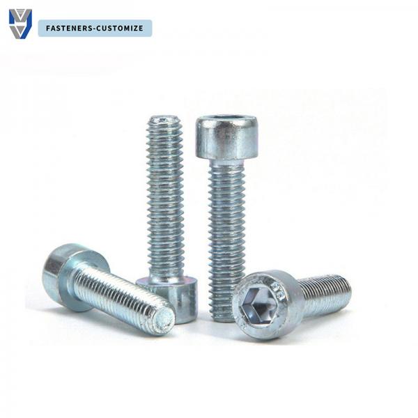 Quality Cylinder Head Screw With Hexagon Socket Button Head Cap Screw Blue And White Zinc M4 M8 M10 for sale