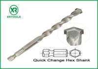 China Hex Shank Long Masonry Drill Bit Sand Blasted Durable Carbon Steel Material factory