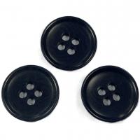 China 32L Coat Sewing Natural Material Buttons / Black Corozo Buttons factory