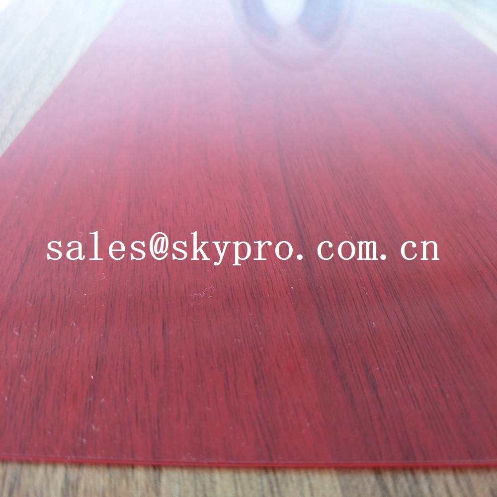 China Super Thin 0.3mm Red Color Double Film And Double Light Transparent Rigid PVC Sheeting factory
