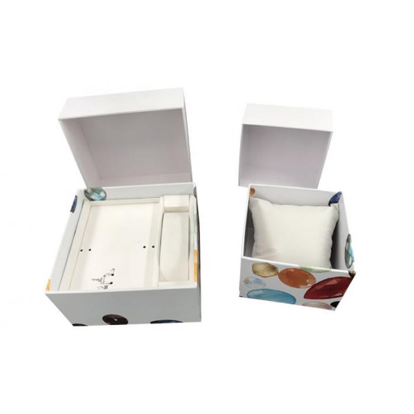 Quality White Sustainable Paper Gift Packaging Box / Personalized Mens Watch Box for sale