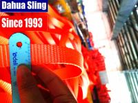 China CE 25mm Red Polyester Webbing Roll For Flat Sling Belt Safety Factor 6 factory