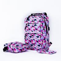 China Nylon Ladies Laptop Backpack Set Waterproof 3 Piece School Bag factory