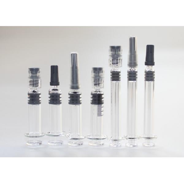 Quality Cosmetic Luer Lock Syringe , 1 Ml Syringe 5.0 Neutral Borosilicate Glass Material for sale