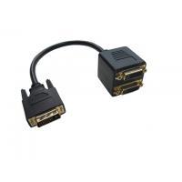 China DVI M to 2 X DVI F splitter cable Y cable adapter,DVI(24+1) Adapter factory