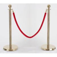 China Crowd Control Velvet Rope Stanchions Hotel Lobby Supplies Gold Silvery White factory