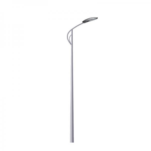 Quality Galvanized Steel Street Light Pole Single Arm Pipe Outdoor Lamp Post for sale