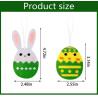 China Hanging Egg Bunny Home Decoration 1mm Felt Easter Ornaments 6*8cm factory