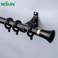 China Anodized 19 Ft Curtain Rod , Extendable Curtain Pole Set For Home Decor factory