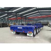 China 28T Landing Gear Semi Bed Trailer Tri Axle Low Bed Trailer For Sale for sale