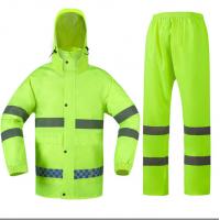 China Reflective PPE Safety Wear Warning Split Safety Waterproof Rain Poncho factory