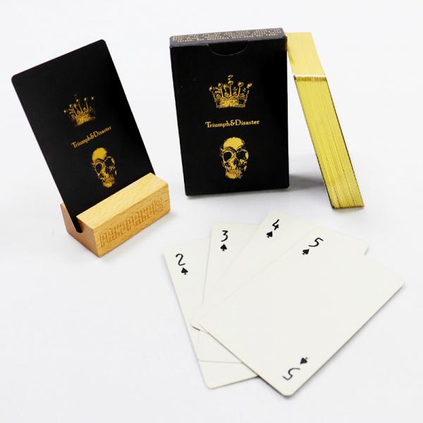Quality Matt Lamination Poker America Playing Cards Cool Black Gold Foil Edge Playing Cards for sale
