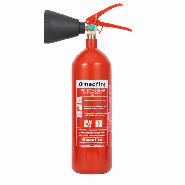 Quality 2kg Carbon Dioxide Fire Extinguisher CO2 Small Red Cylinder for sale