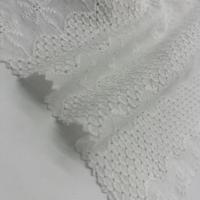 China white embroidery fabric with small mesh 100%N  breathable for clothes of lining factory