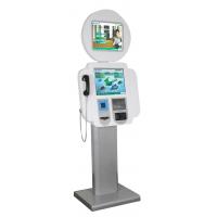 Quality Bar-code Scanner and Fingerprint Reader Multimedia Kiosk for Internet / Information Access for sale