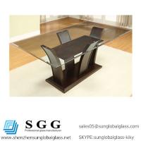 China Excellence quality dining table of rectangular glass top for sale