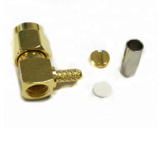 Quality SMA Male Plug Rf Antenna Connector , RF Coaxial Adapter For RG174 Lmr100 Cable for sale