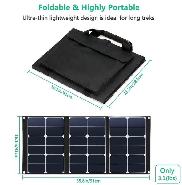 New Design Professional Home Outdoor 3 Fold 50W Monocrystalline Solar Panel