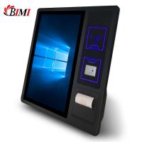 China Bimi 21.5 Inch Touch Screen Self Service Kiosk 4G RAM Card Reader 80mm Thermal Receipt Printer for sale