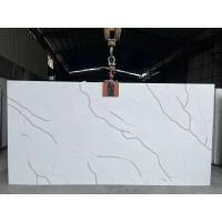 China 12mm 15mm Polished White Quartz Stone Slab Kitchen Quartz Countertop Slabs factory