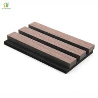 China 25mm Thickness Acoustic Wooden Wall Panels Soundproof MDF Slat Acoustic Wall Panels For Indoor factory