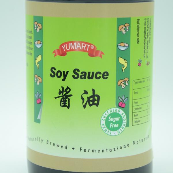 Quality Supermarket Japanese Style Soy Sauce 500ml Glass Bottle Natural Soybean Brewed for sale