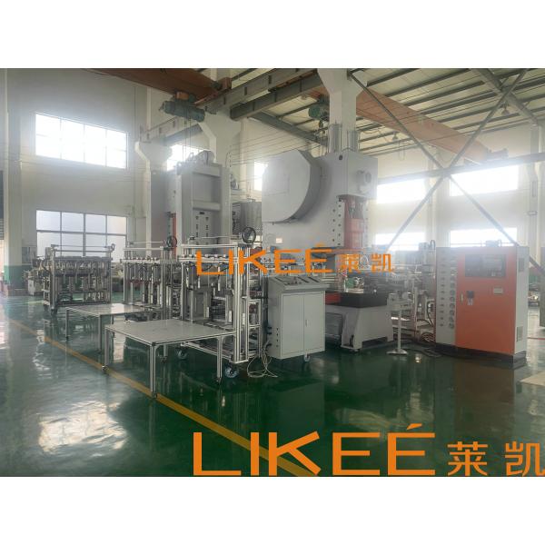 Quality Fully Automatic 80Ton Aluminium Foil Container Production Line Operation Easily for sale