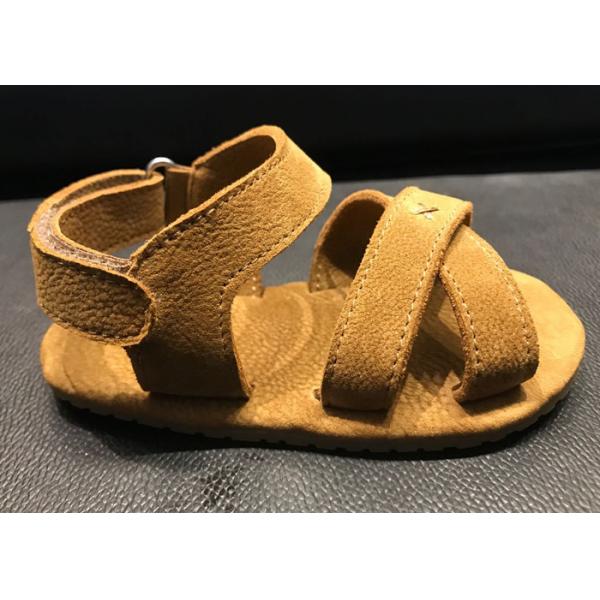 Quality Open Toe Cowhide Soft Kids Shoes for sale