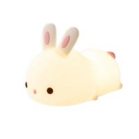 Quality LED Silicone Papa Rabbit Lovely Bunny Silicone Night Light For Creative Birthday for sale