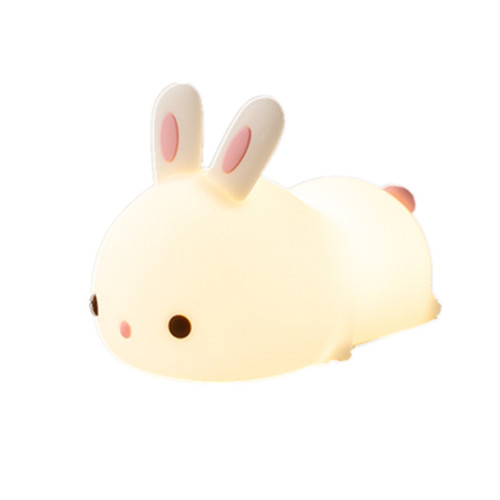 Quality LED Silicone Papa Rabbit  Lovely Bunny Silicone Night Light For Creative Birthday Gift for sale