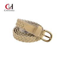 Quality Soft Waist Braided Cowhide Leather Belt Antiwear OEM Color CHENVERGE for sale