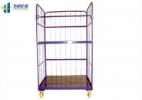 China Supermarket Wire Cage Trolley Customized Stainless Steel Wire Mesh Trolley factory